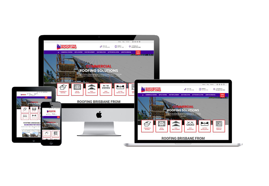 Jifixit School created the website for construction company Manchester Roofing to present their services
